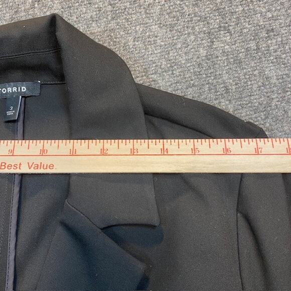 Torrid Black Womens 3XL Work Business Blazer Jacket Classic - Picture 5 of 9